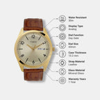 Classics Men Quartz Dial Analog Leather Watch TWTG10400