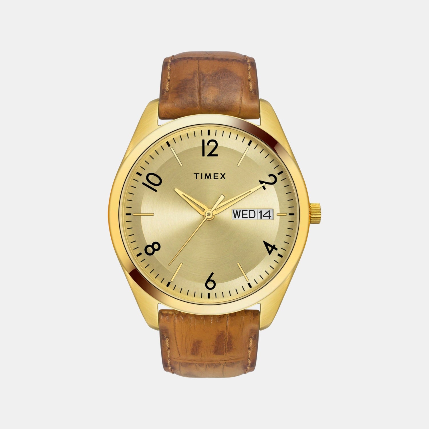 Classics Men Quartz Champagne Dial Analog Leather Watch TWTG10400