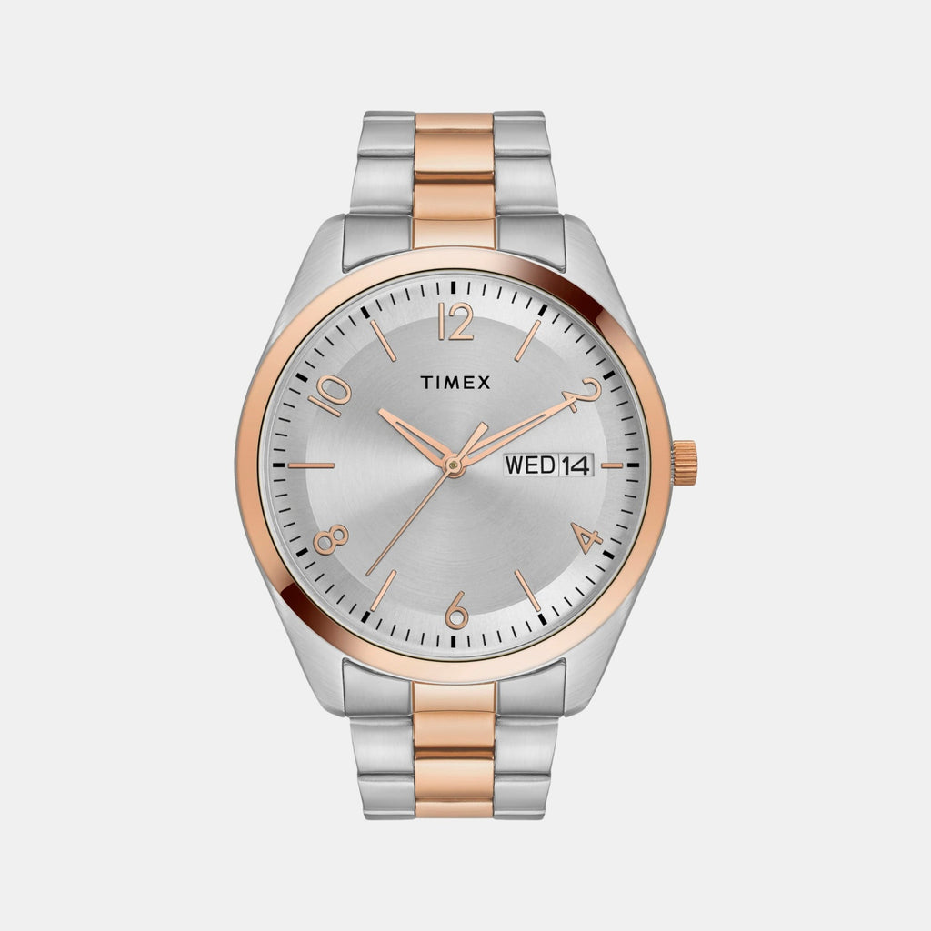 Classics Men Quartz Silver Dial Analog Stainless Steel Watch TWTG10405