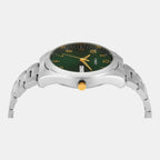 Fashion Men Quartz Green Dial Analog Stainless Steel Watch TWTG10421
