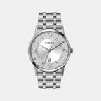 Fashion Men Quartz Silver Dial Analog Stainless Steel Watch TWTG10516