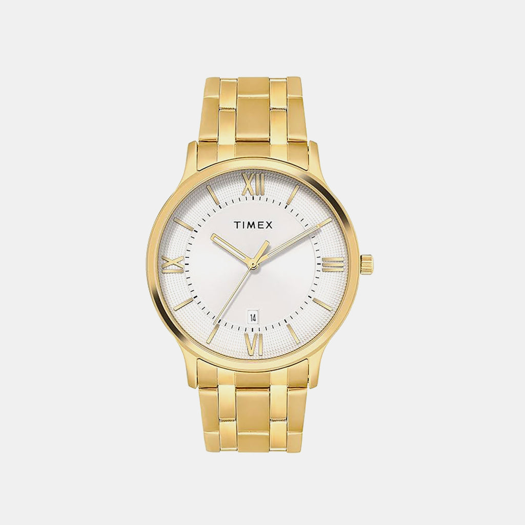 Fashion Men Quartz Silver Dial Analog Stainless Steel Watch TWTG10517