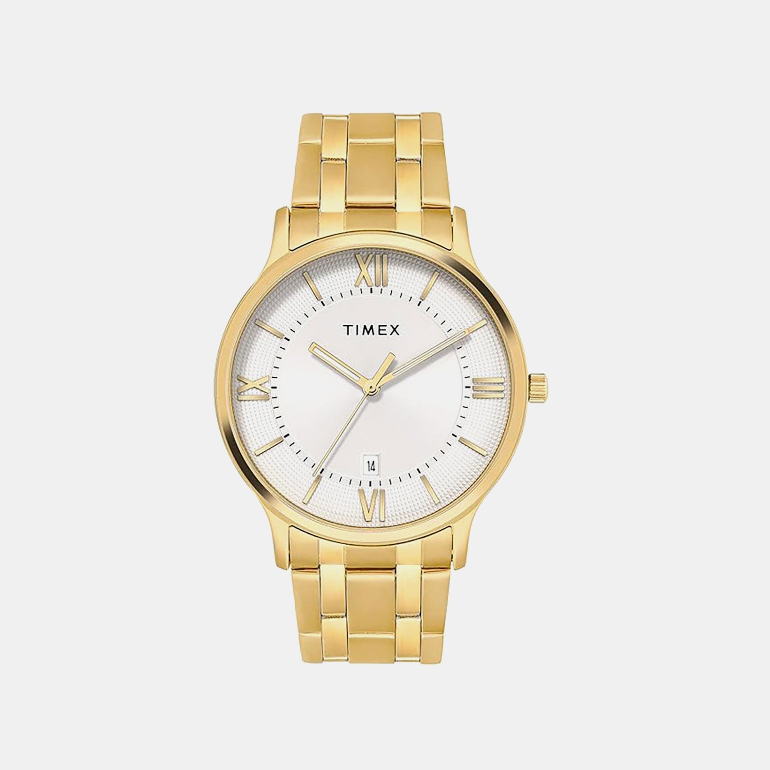 Fashion Men Quartz Silver Dial Analog Stainless Steel Watch TWTG10517