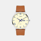 Trendline Men Quartz Beige Dial Analog Leather Watch TWTG10524