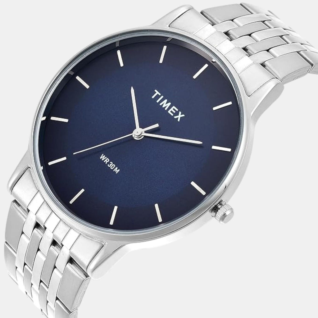 Classics Men Quartz Blue Dial Analog Stainless Steel Watch TWTG12001