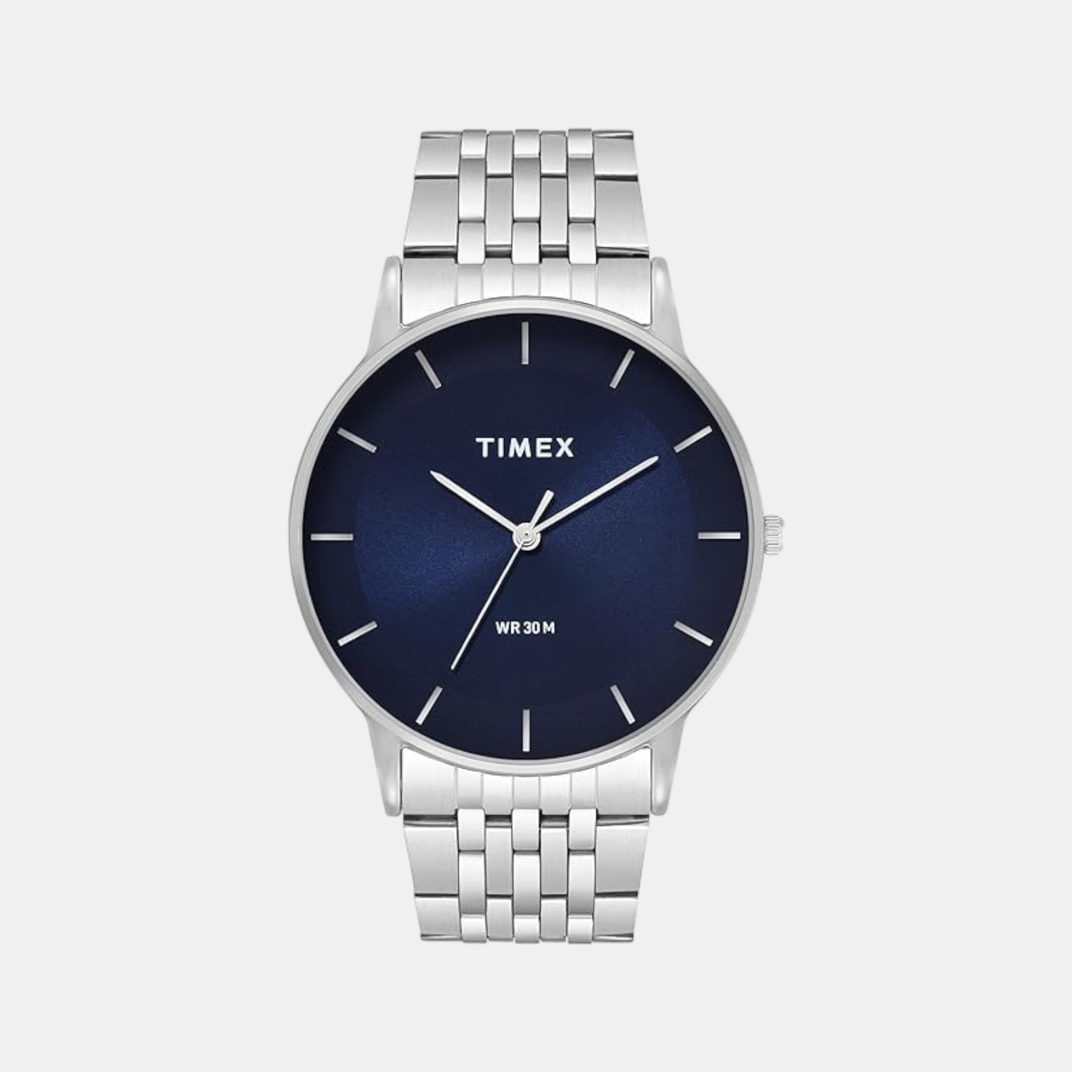 Timex Classics Men Quartz Blue Dial Analog Stainless Steel Watch TWTG12001