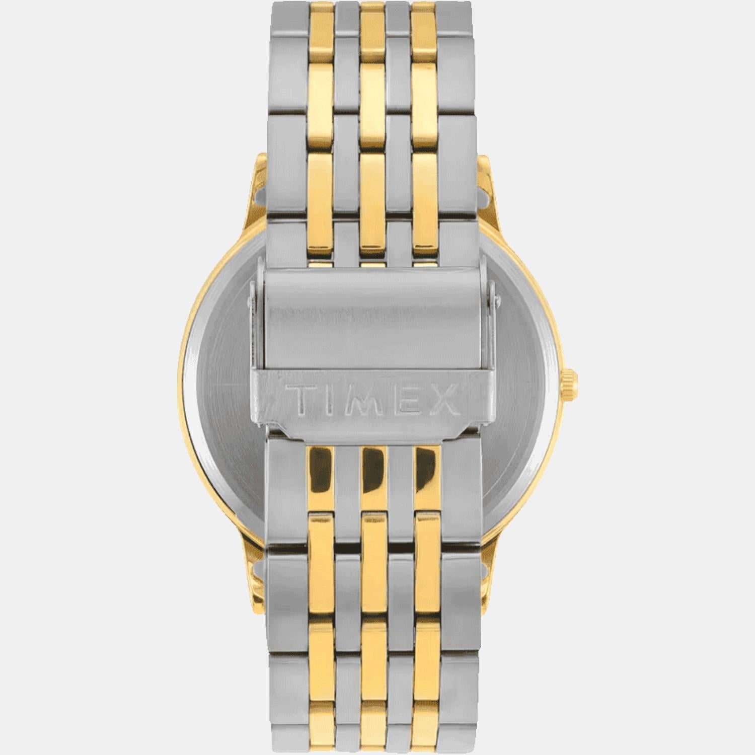 Classics Men Quartz Champagne Dial Analog Stainless Steel Watch TWTG12002