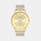 Classics Men Quartz Champagne Dial Analog Stainless Steel Watch TWTG12002