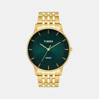 Classics Men Quartz Green Dial Analog Stainless Steel Watch TWTG12004