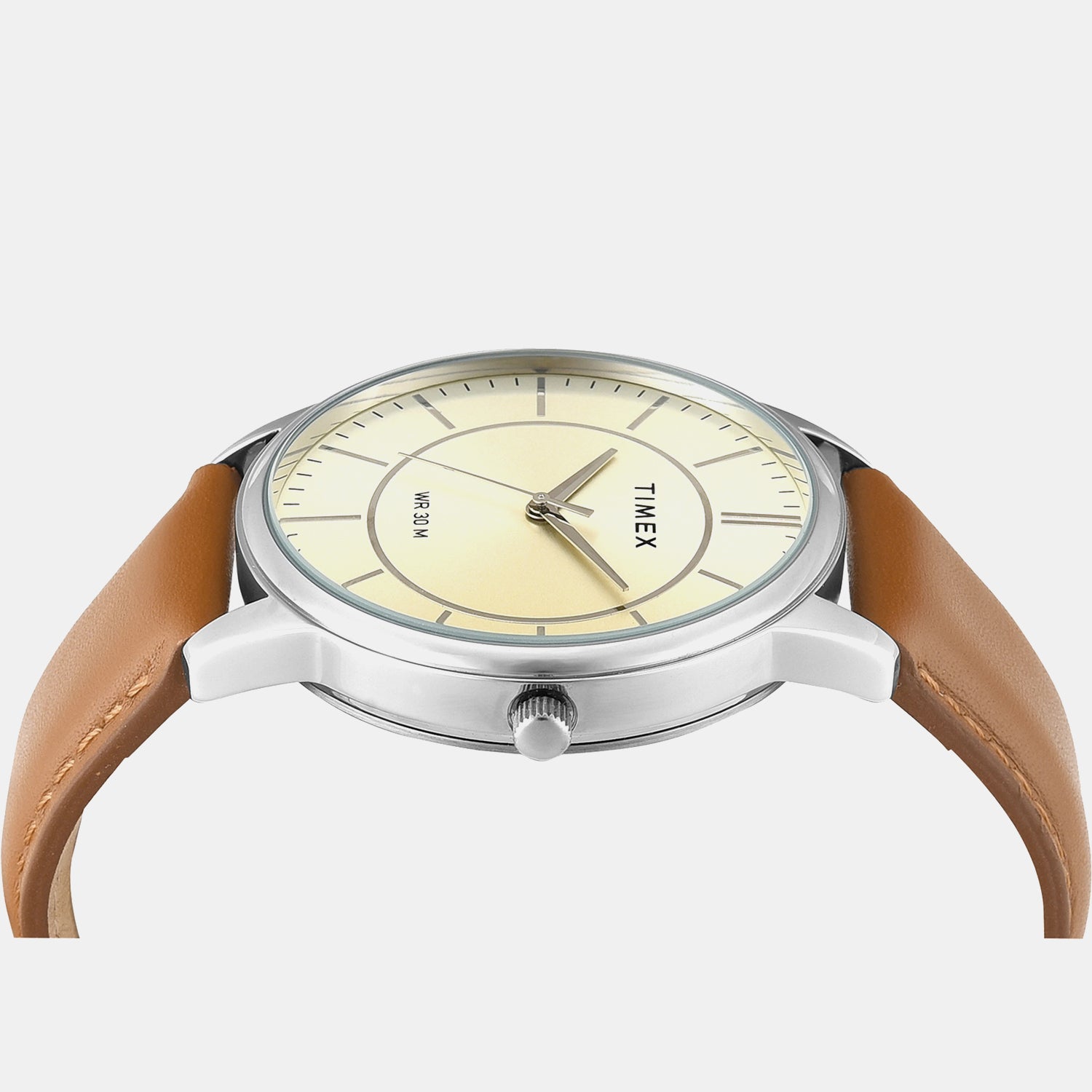 Classics Men Quartz Beige Dial Analog Leather Watch TWTG12100