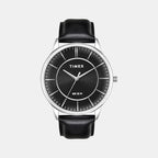 Classics Men Quartz Black Dial Analog Leather Watch TWTG12101