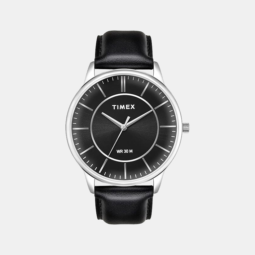 Trendline Men Quartz Black Dial Analog Leather Watch TWTG12101