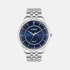 Classics Men Quartz Blue Dial Analog Stainless Steel Watch TWTG12102