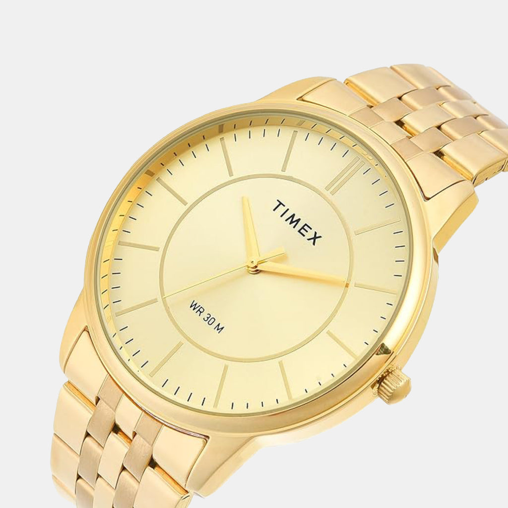 Trendline Men Quartz Champagne Dial Analog Stainless Steel Watch TWTG12104