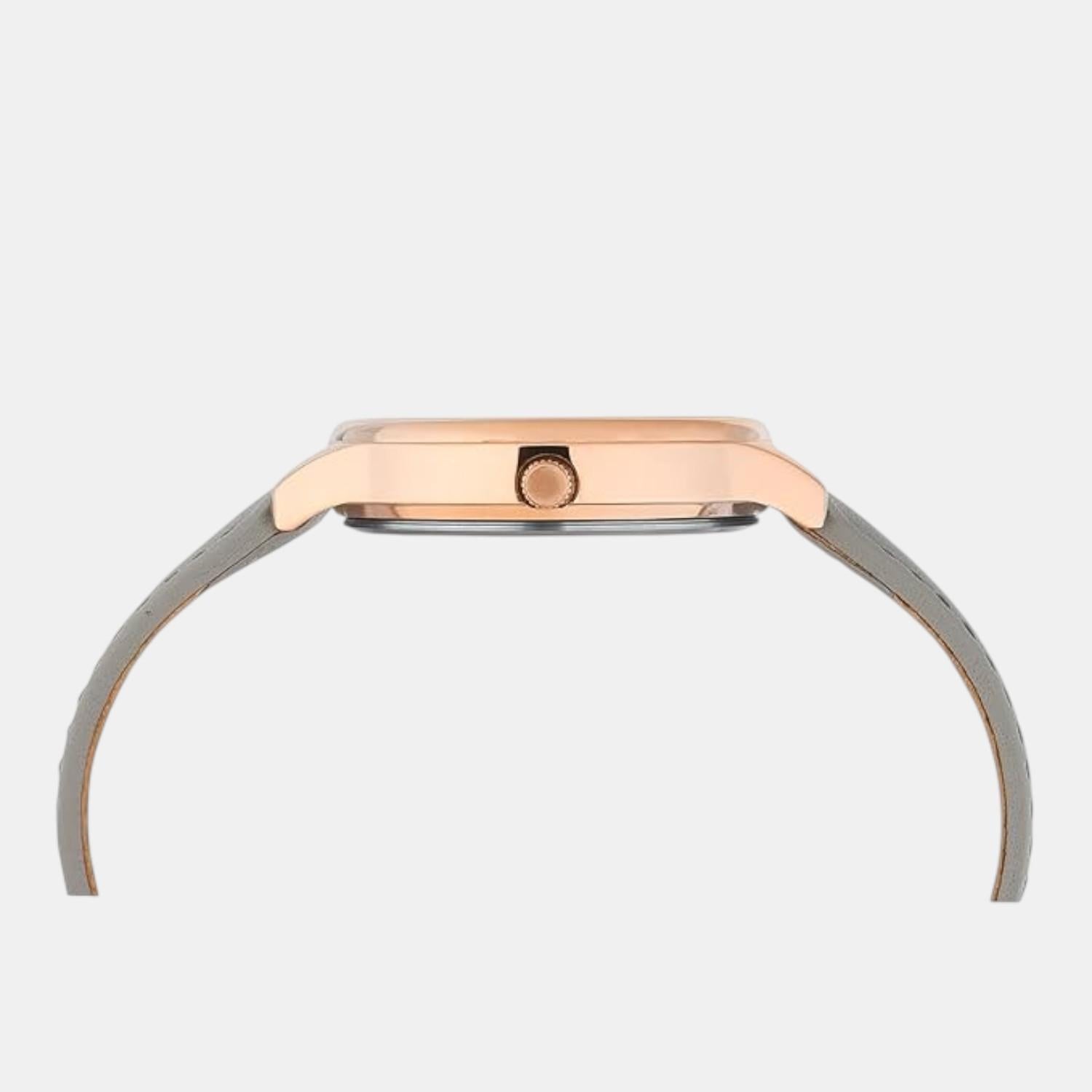 Classics Men Quartz Silver Dial Analog Leather Watch TWTG12104