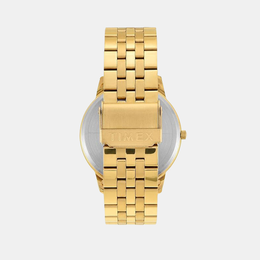 Trendline Men Quartz Champagne Dial Analog Stainless Steel Watch TWTG12104
