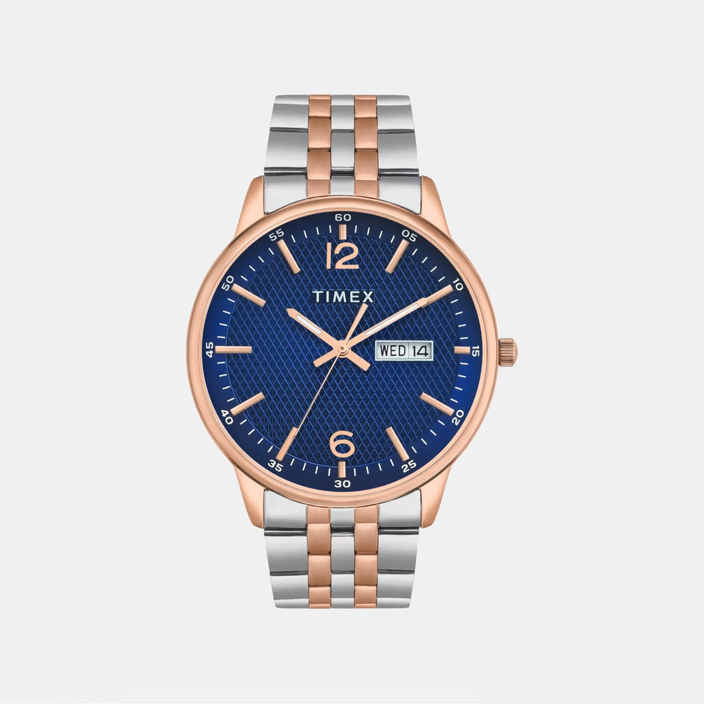 Trendline Men Quartz Blue Dial Analog Stainless Steel Watch TWTG12110