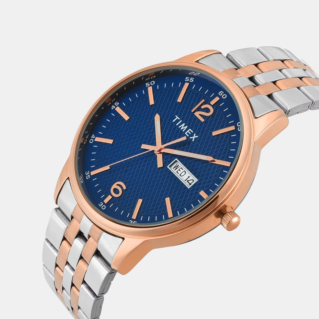 Trendline Men Quartz Blue Dial Analog Stainless Steel Watch TWTG12110