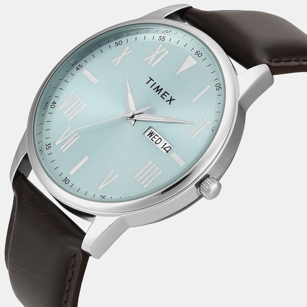 Trendline Men Quartz Blue Dial Analog Leather Watch TWTG12113