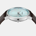 Trendline Men Quartz Blue Dial Analog Leather Watch TWTG12113