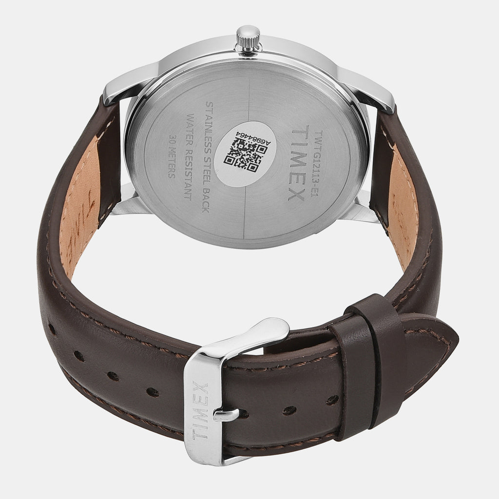 Trendline Men Quartz Blue Dial Analog Leather Watch TWTG12113
