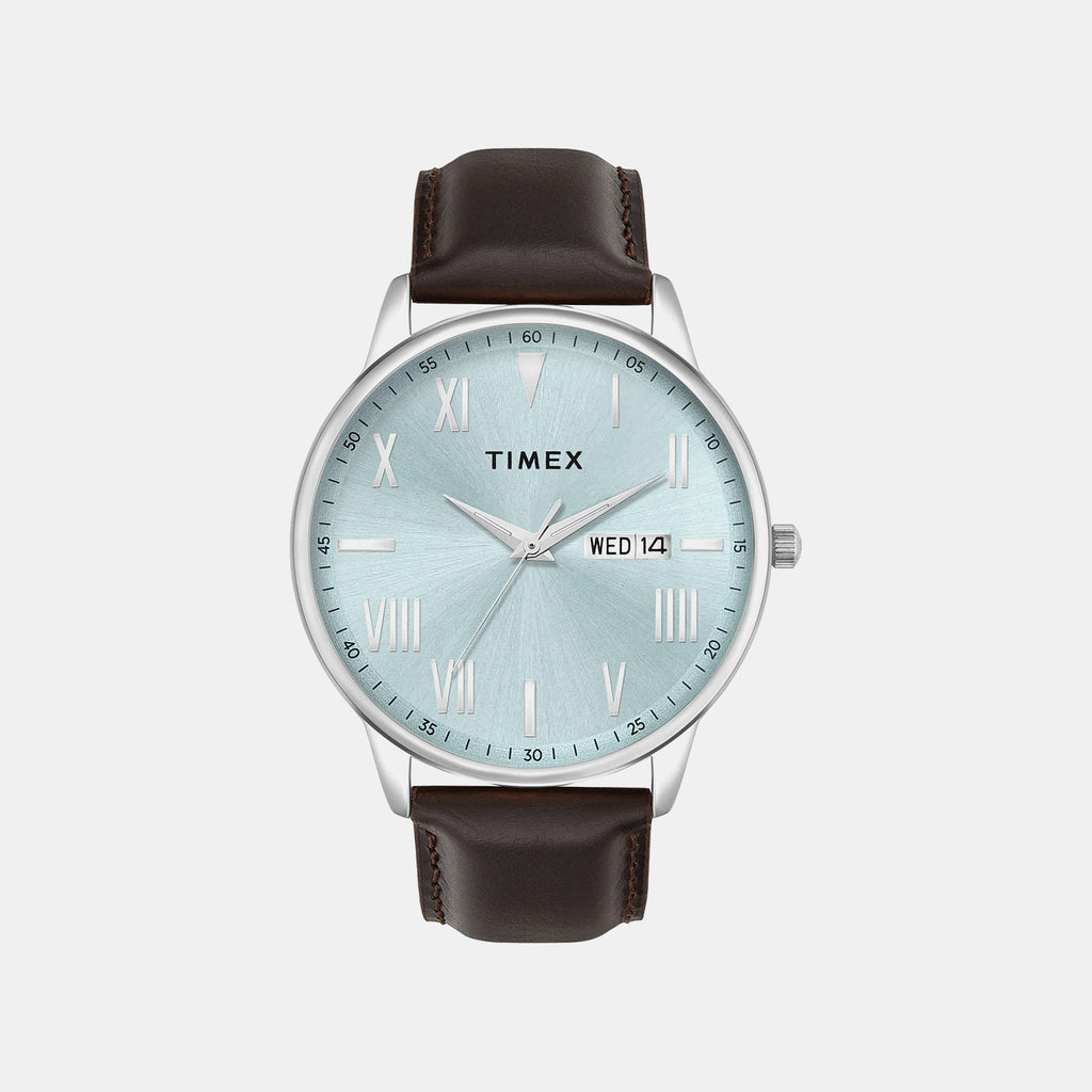 Trendline Men Quartz Blue Dial Analog Leather Watch TWTG12113