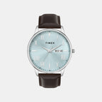 Trendline Men Quartz Blue Dial Analog Leather Watch TWTG12113
