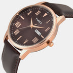 Trendline Men Quartz Brown Dial Analog Leather Watch TWTG12114