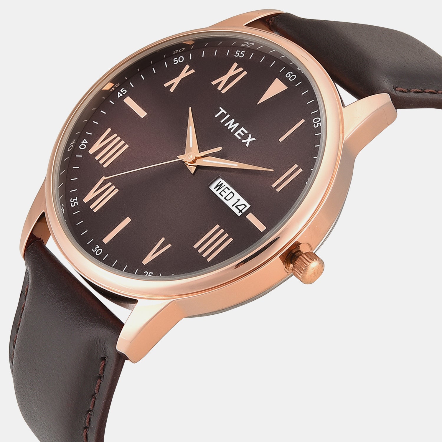 Trendline Men Quartz Brown Dial Analog Leather Watch TWTG12114
