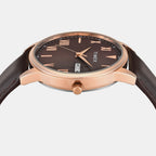 Trendline Men Quartz Brown Dial Analog Leather Watch TWTG12114