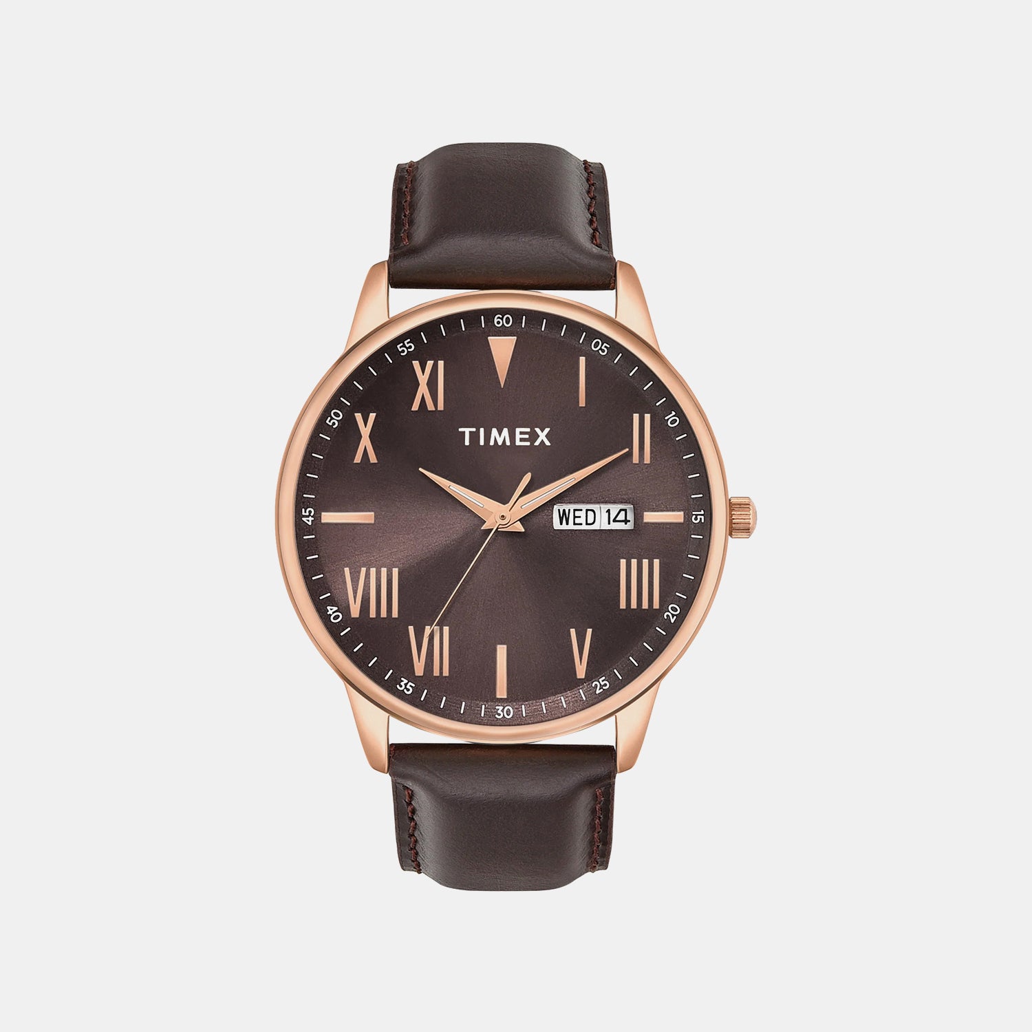Trendline Men Quartz Brown Dial Analog Leather Watch TWTG12114