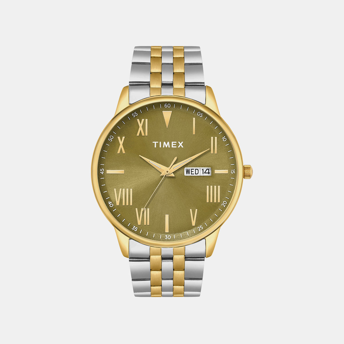 Trendline Men Quartz Green Dial Analog Stainless Steel Watch TWTG12115