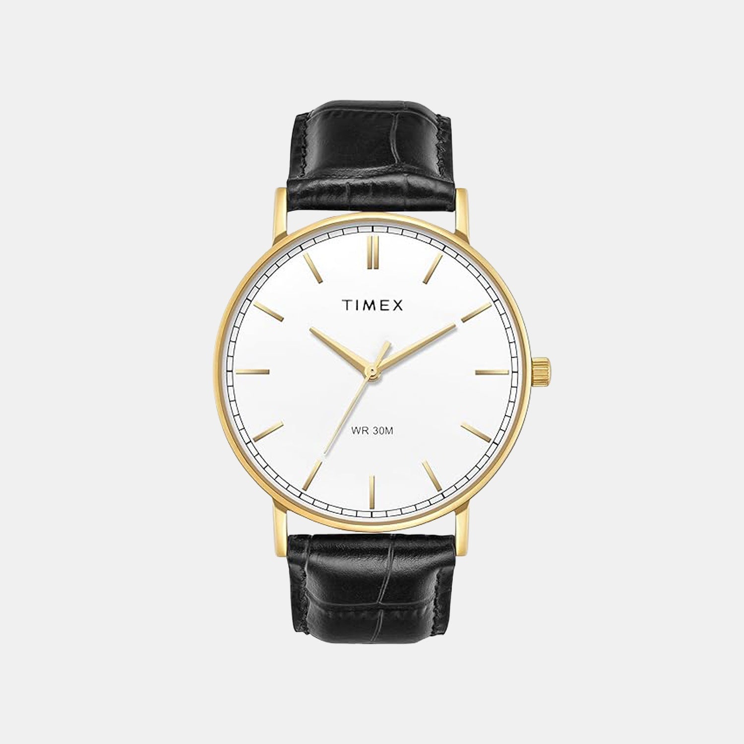 Classics Men Quartz White Dial Analog Leather Watch TWTG12200