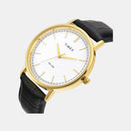 Classics Men Quartz White Dial Analog Leather Watch TWTG12200