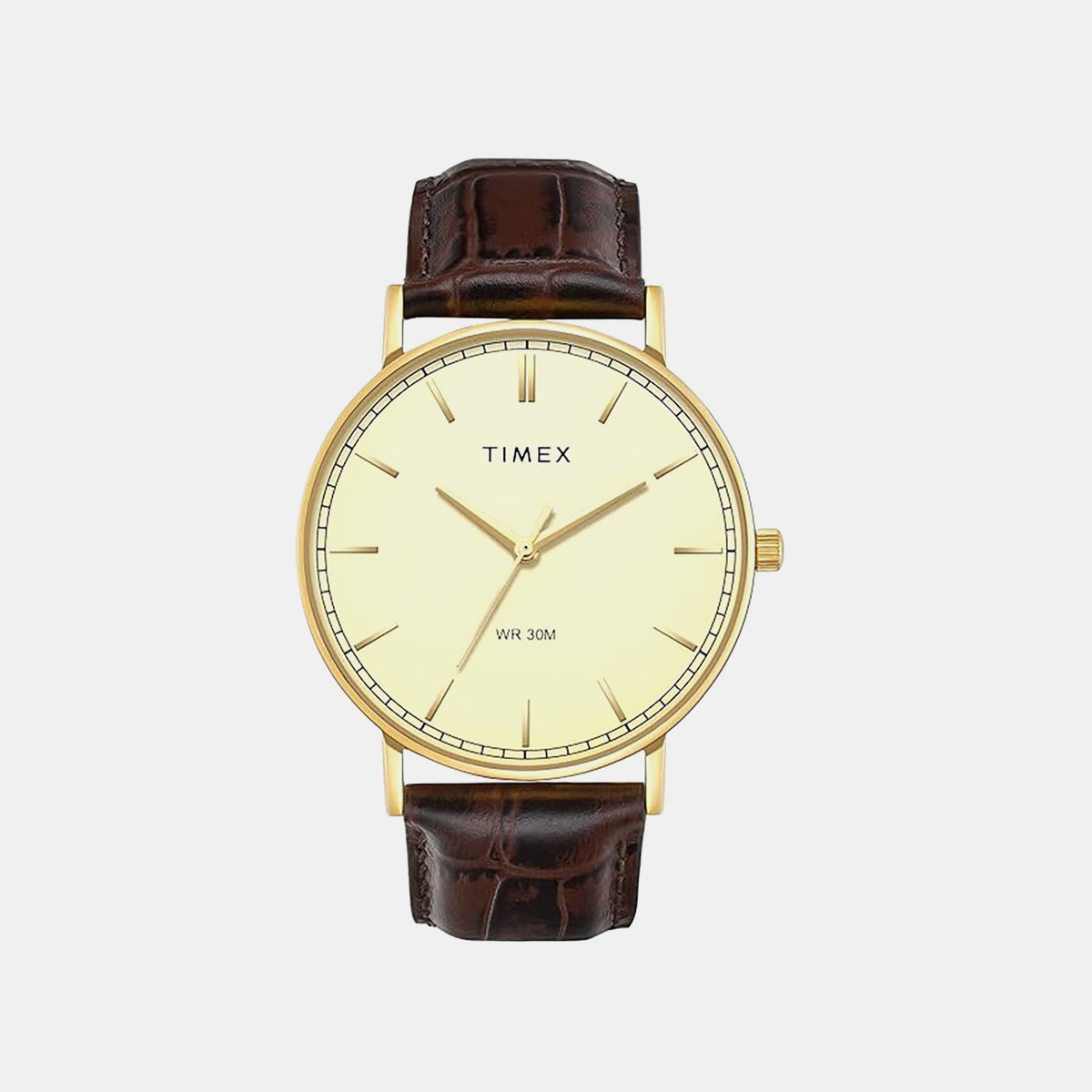 Trendline Men Quartz Champagne Dial Analog Leather Watch TWTG12201