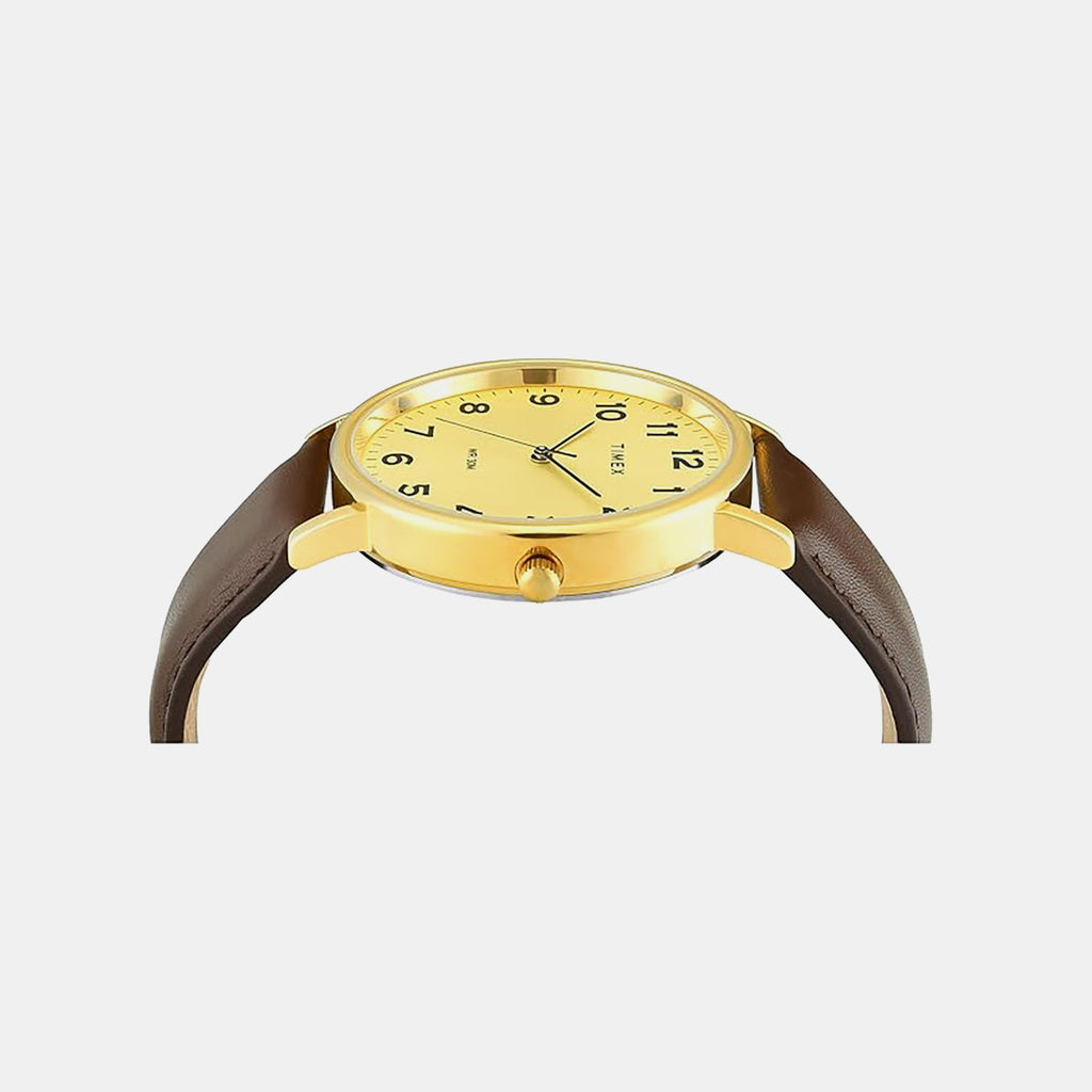 Classics Men Quartz Champagne Dial Analog Leather Watch TWTG12203