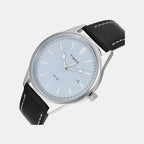 Fashion Men Quartz Blue Dial Analog Leather Watch TWTG12600