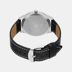 Fashion Men Quartz Blue Dial Analog Leather Watch TWTG12600