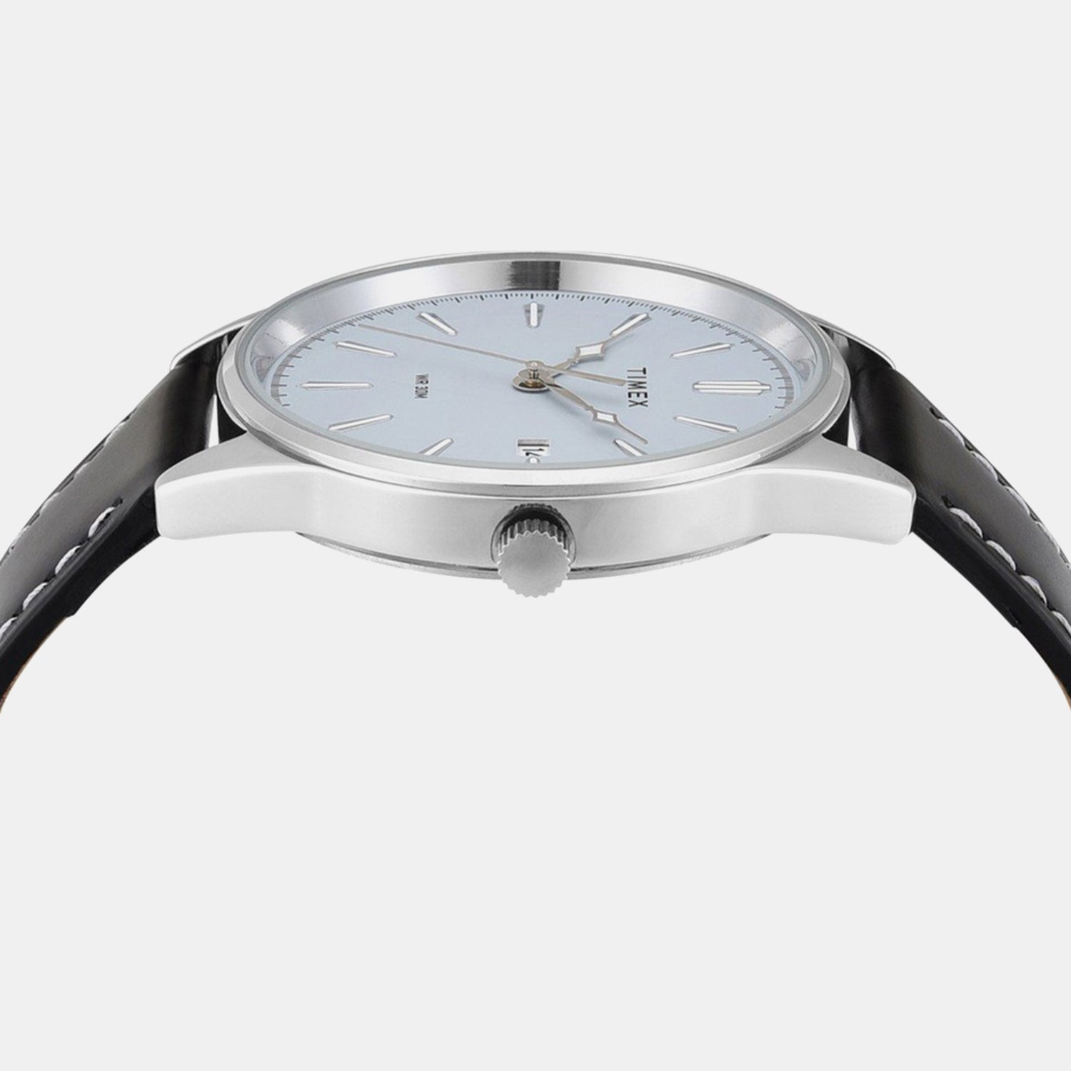 Fashion Men Quartz Blue Dial Analog Leather Watch TWTG12600