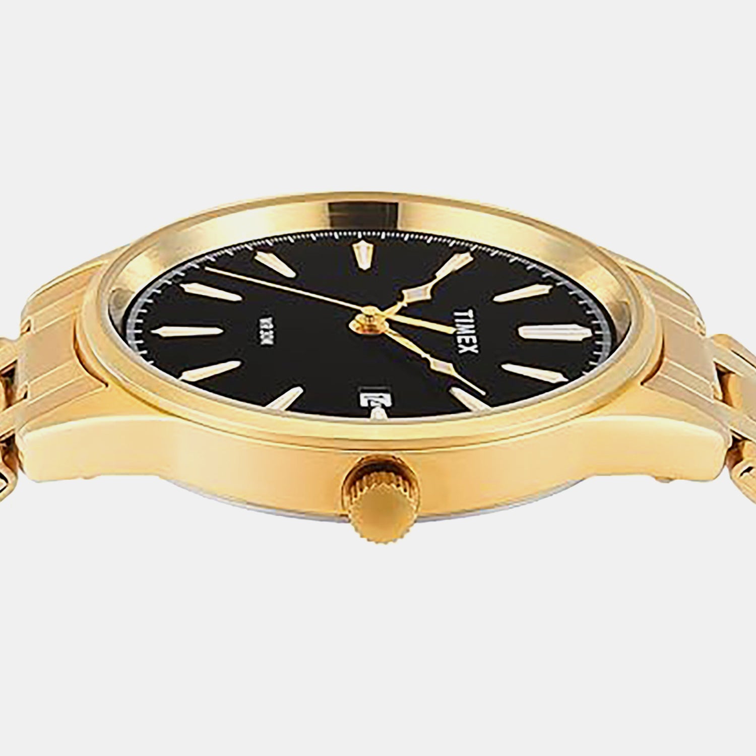 Fashion Men Quartz Black Dial Analog Stainless Steel Watch TWTG12602