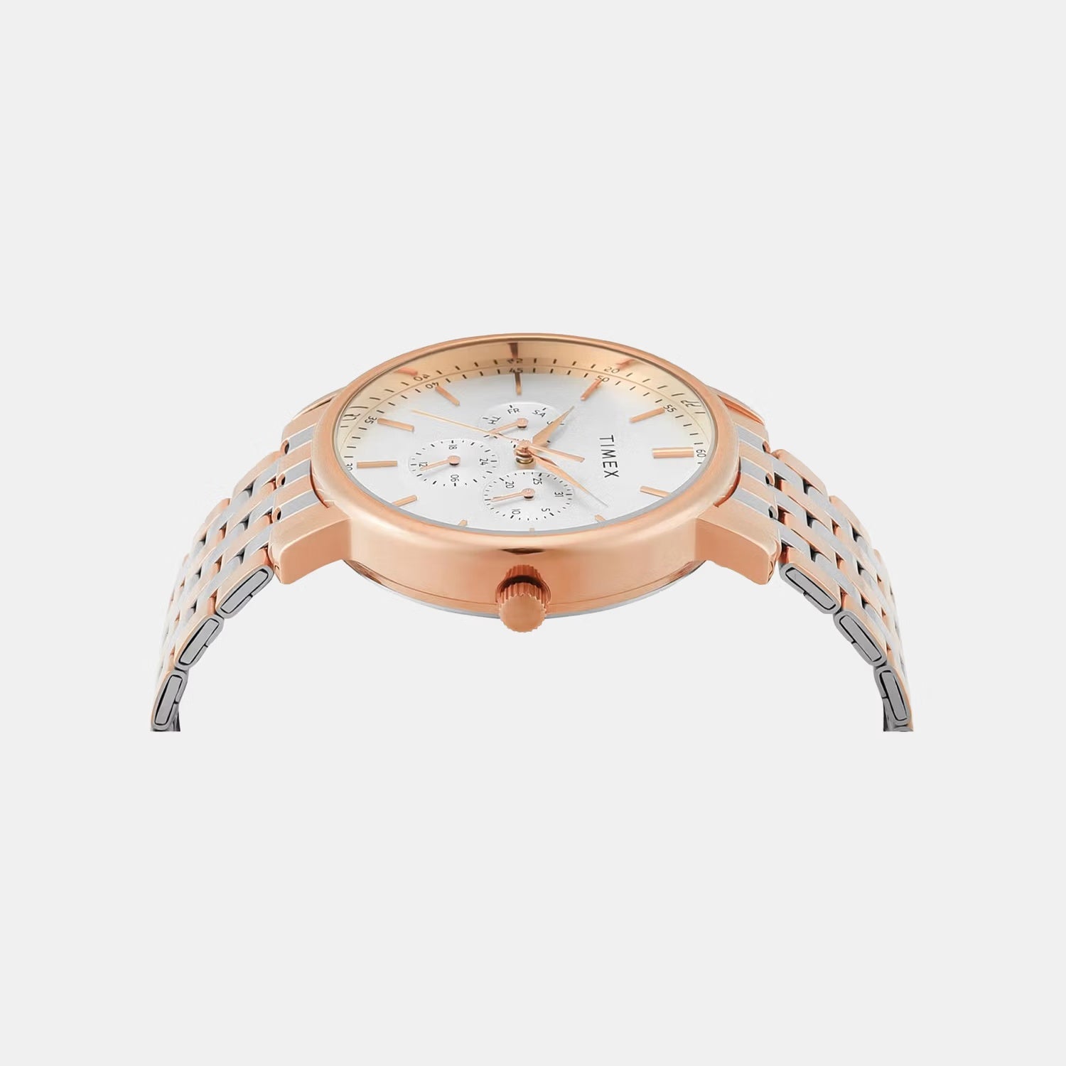 Trendline Men Quartz Silver Dial Multi-Function Stainless Steel Watch TWTG12805