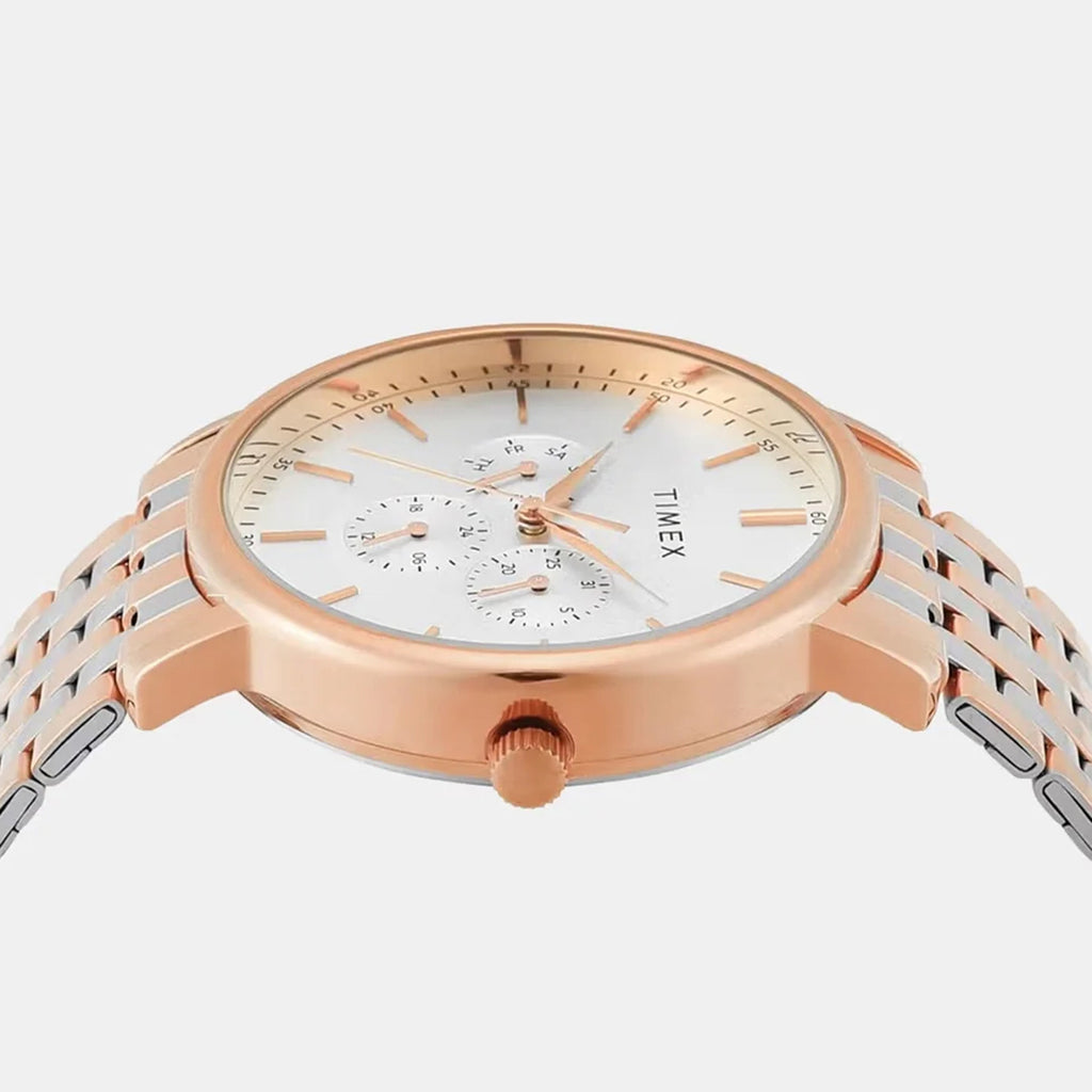 Trendline Men Quartz Silver Dial Multi-Function Stainless Steel Watch TWTG12805