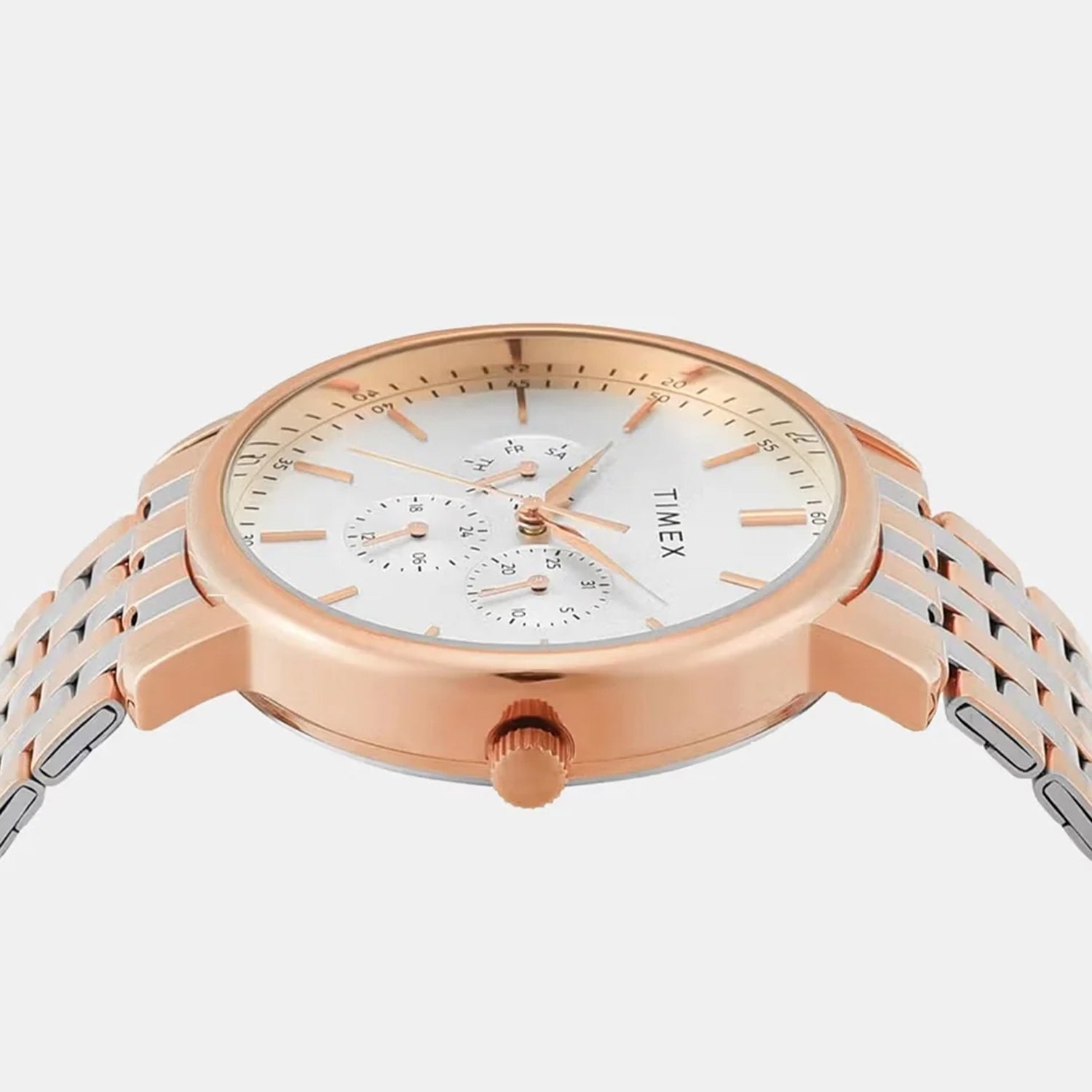 Trendline Men Quartz Silver Dial Multi-Function Stainless Steel Watch TWTG12805