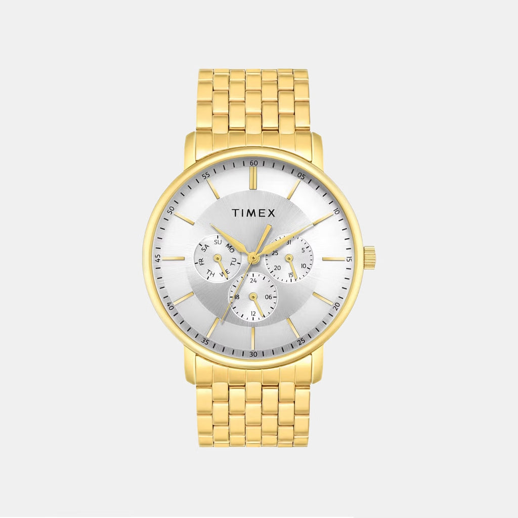 Trendline Men Quartz Silver Dial Multi-Function Stainless Steel Watch TWTG12807