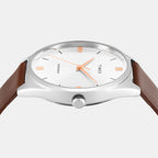 Trendline Men Quartz Silver Dial Analog Leather Watch TWTG14601T