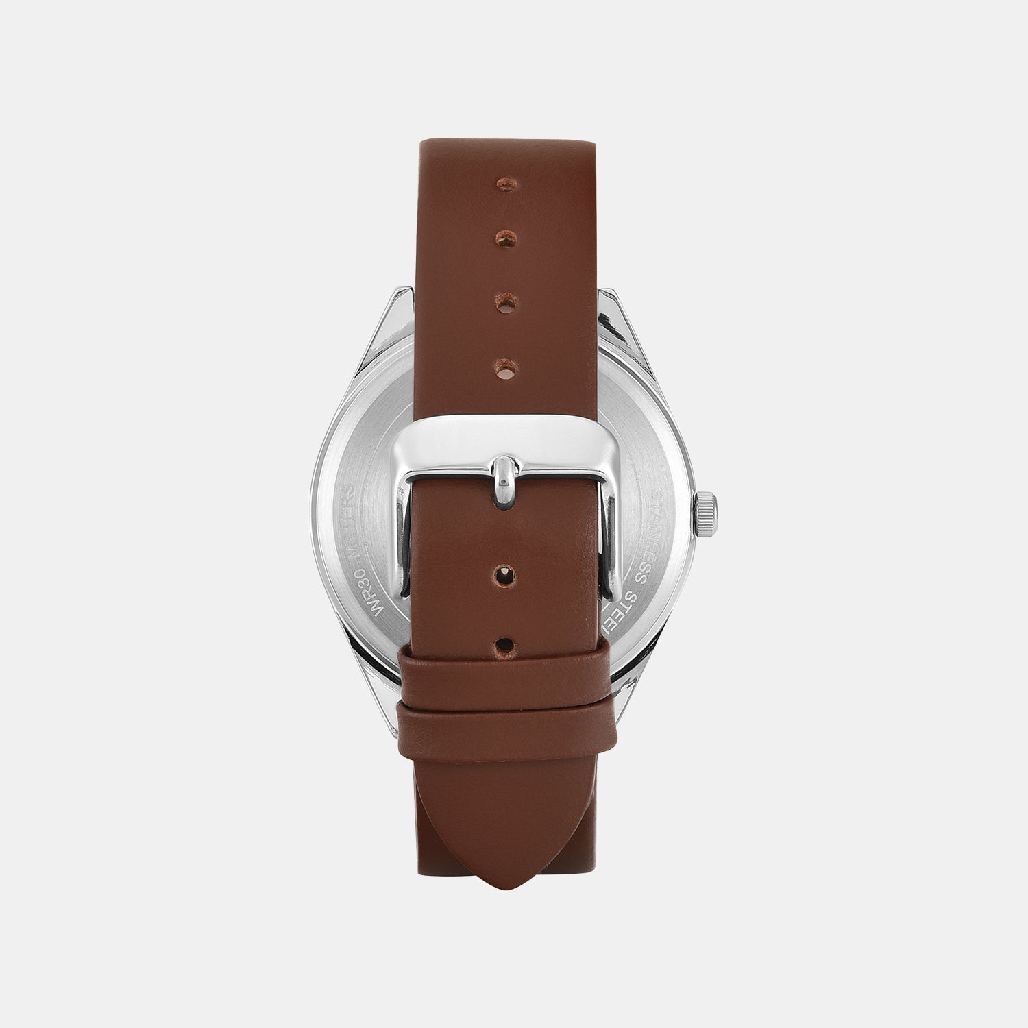 Trendline Men Quartz Silver Dial Analog Leather Watch TWTG14601T