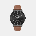 Trendline Men Quartz Black Dial Analog Leather Watch TWTG14700T