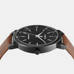 Trendline Men Quartz Black Dial Analog Leather Watch TWTG14700T