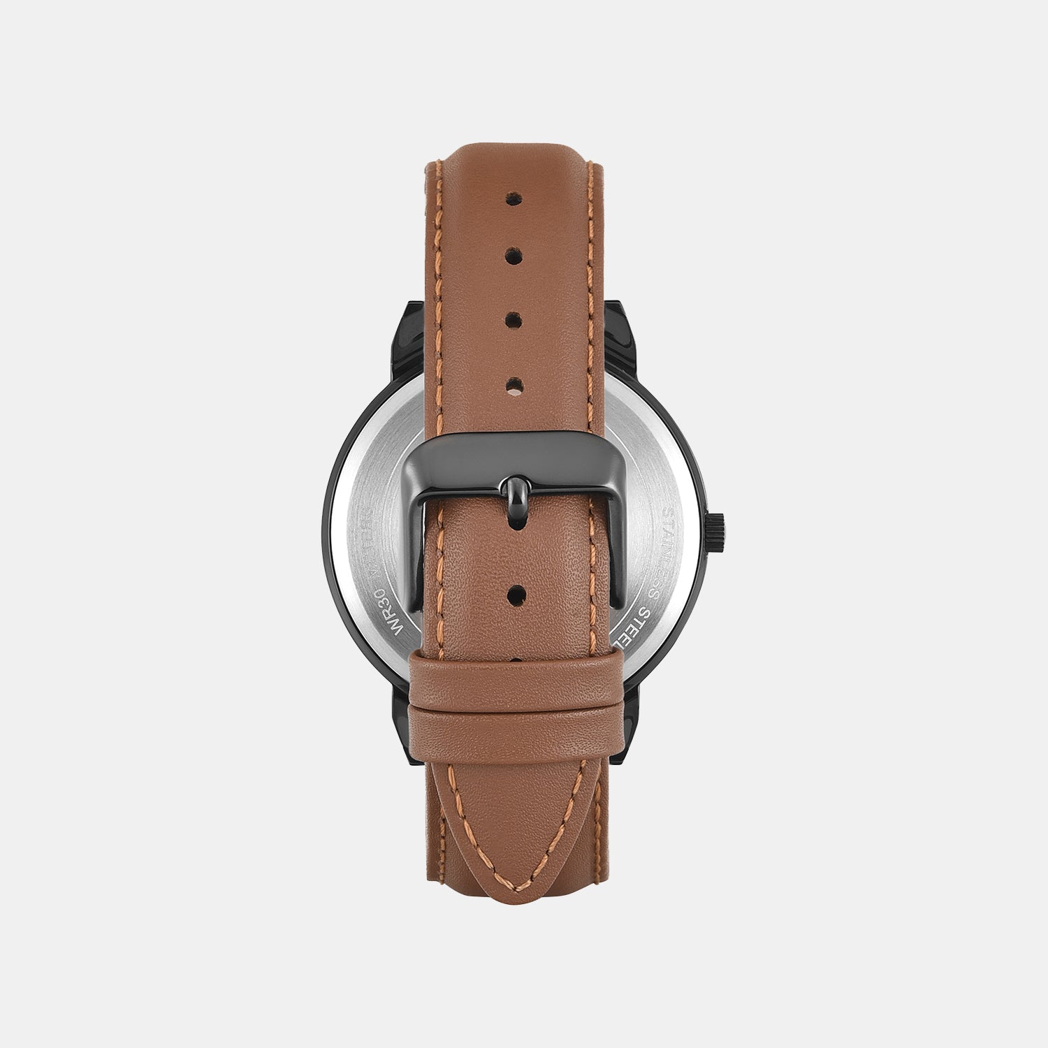 Trendline Men Quartz Black Dial Analog Leather Watch TWTG14700T