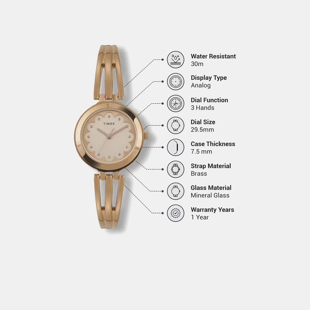 Trendline Women Quartz Dial Analog Brass Watch TWTL10312